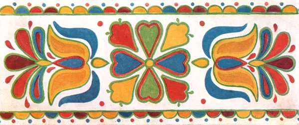 Décoration murale, Moravie, Tchécoslovaquie, 1928