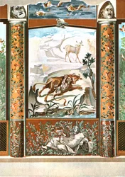 Décoration murale, Pompéi, Italie, 1928