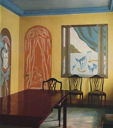 Décorations murales dans un appartement à Portman Court, 1933