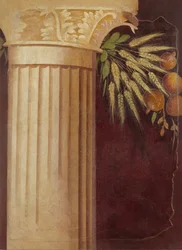 Fragment de peinture murale du péristyle de la Villa de P. Fannius Synistor