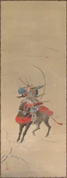 Guerrier monté sur un cheval, 1700s-1800s