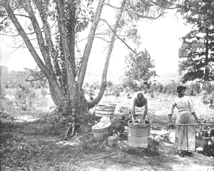 Blanchisseuses, El Paso, Texas, USA, vers 1900