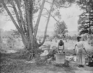 Lavandières, El Paso, Texas, vers 1897