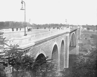 Pont de Washington, rivière Harlem, New York, USA, c1900
