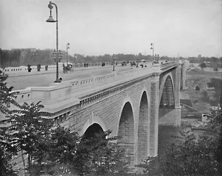 Pont de Washington, Harlem River, New York, vers 1897