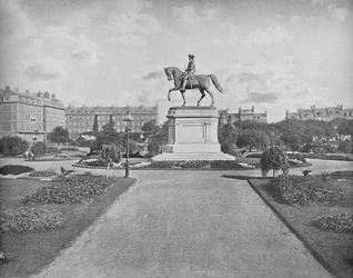 Statue de Washington, Jardin Public, Boston, vers 1897