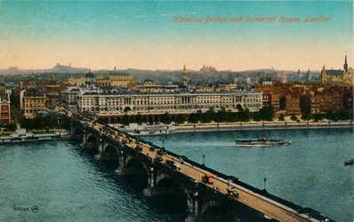 Pont de Waterloo et Somerset House, Londres, vers 1910
