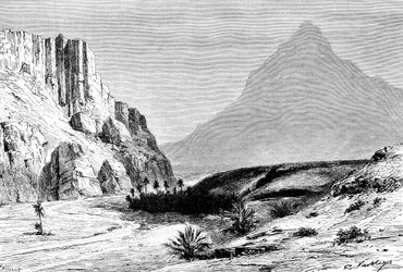 Web El-Halluf, près de Figuig, Maroc, 1895