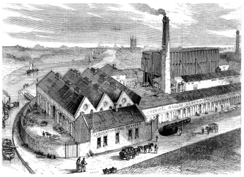 Usine chimique Webbs, Diglis, Worcestershire, 1869