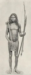 Wedda avec arc, flèches et hache, 1926