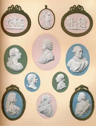 Médaillons de portrait Wedgwood en possession de Messrs. Stoner & Evans
