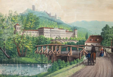 Château de Weilburg près de Baden, milieu du XIXe siècle