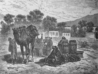 Puits de Moïse, près de Suez, vers 1882