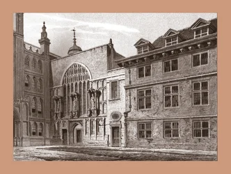 Façade ouest de la chapelle Guildhall, 1886