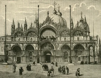 Façade ouest de Saint-Marc, Venise, 1890