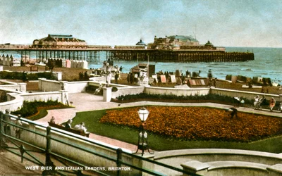 West Pier et jardins italiens, Brighton, Sussex