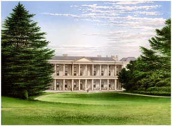 West Wycombe House, Buckinghamshire, maison du baronnet Dashwood, vers 1880