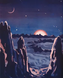 À quoi doit ressembler le lever de soleil sur la Lune, 1935