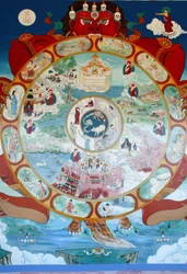 Roue du Samsara. Temple des Mille Bouddhas. Toulon sur Arroux France