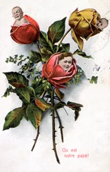 Où est notre père, carte postale française, vers 1900