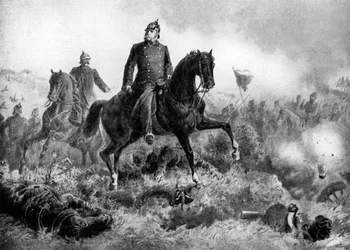 Guillaume Ier à la bataille de Sadowa, 3 juillet 1866, vers 1920