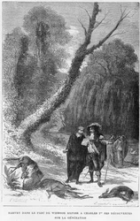 William Harvey, médecin anglais, dans le parc de Windsor, 17e siècle, 1870