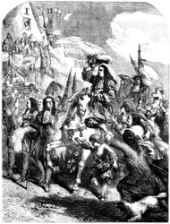 Guillaume III entrant à Exeter