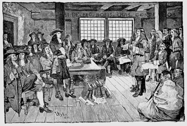William Penn 1644-1718, quaker anglais et colonialiste, fondateur de la Pennsylvanie, 1682