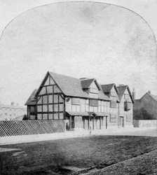 Maison de William Shakespeare, Henley Street, Stratford-upon-Avon, Warwickshire, fin du 19ème siècle