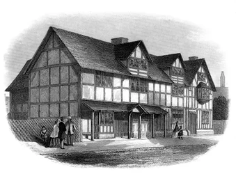 Maison de William Shakespeare, Stratford-upon-Avon, Warwickshire, fin du XIXe siècle