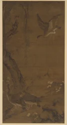 Saules, oies et martin-pêcheur, dynastie Ming, 16ème siècle