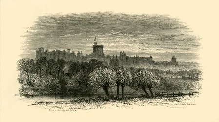 Château de Windsor depuis le Pavillon du Provost à Eton, 1911