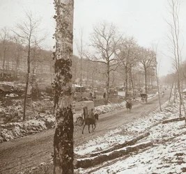 Hiver, Genicourt, nord de la France, vers 1914-1918