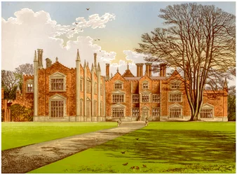 Witchingham Hall, Norfolk, maison du vicomte Canterbury, vers 1880
