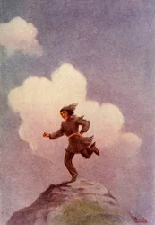 Avec un grand pas, il atteignit le promontoire lointain, 1914