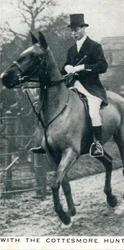Avec la chasse de Cottesmore, vers 1927-1937
