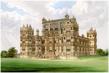 Wollaton Hall, Nottingham, Nottinghamshire, maison de Lord Middleton, vers 1880