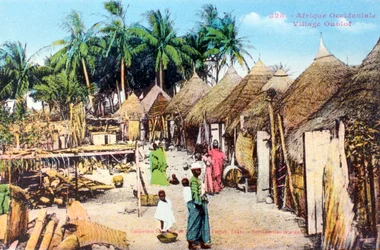 Village Wolof, ou Ouolof, Sénégal, XXe siècle