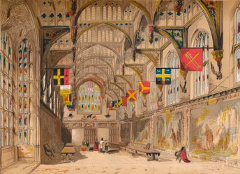 Salle de Wolsey, Hampton Court, 1845