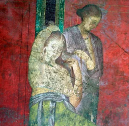 Femme se faisant coiffer par une servante, 1er siècle av. J.-C.