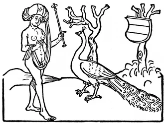 Femme et paon, 1475, 1964.