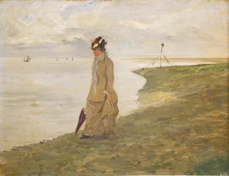 Femme au bord de la mer, 19e siècle
