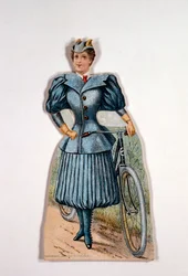 Femme en tenue de cyclisme, Américaine