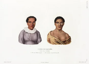 Femmes de Tahiti dans les îles de la Société
