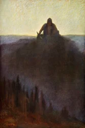 Wotan attend la fin à Valhalla avec sa lance brisée, 1906