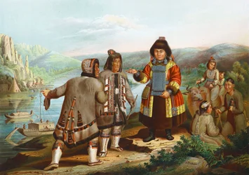 Yakoutes au fleuve Lena, Sibérie, Russie, 1862