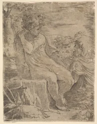 Jeune homme avec deux vieux hommes, 16ème siècle