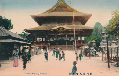 Temple Zenkoji, Shinshu, vers 1900