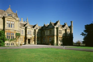 Vue extérieure de la partie centrale de la maison, Corsham Court, Wiltshire