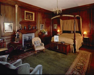 Hoghton Tower, Lancashire : Chambre de Buckingham, fin du XVIIe siècle